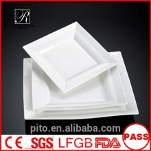 P &amp; T керамический завод, фарфоровые обеденные тарелки, квадратные белые пластины, основные пластины